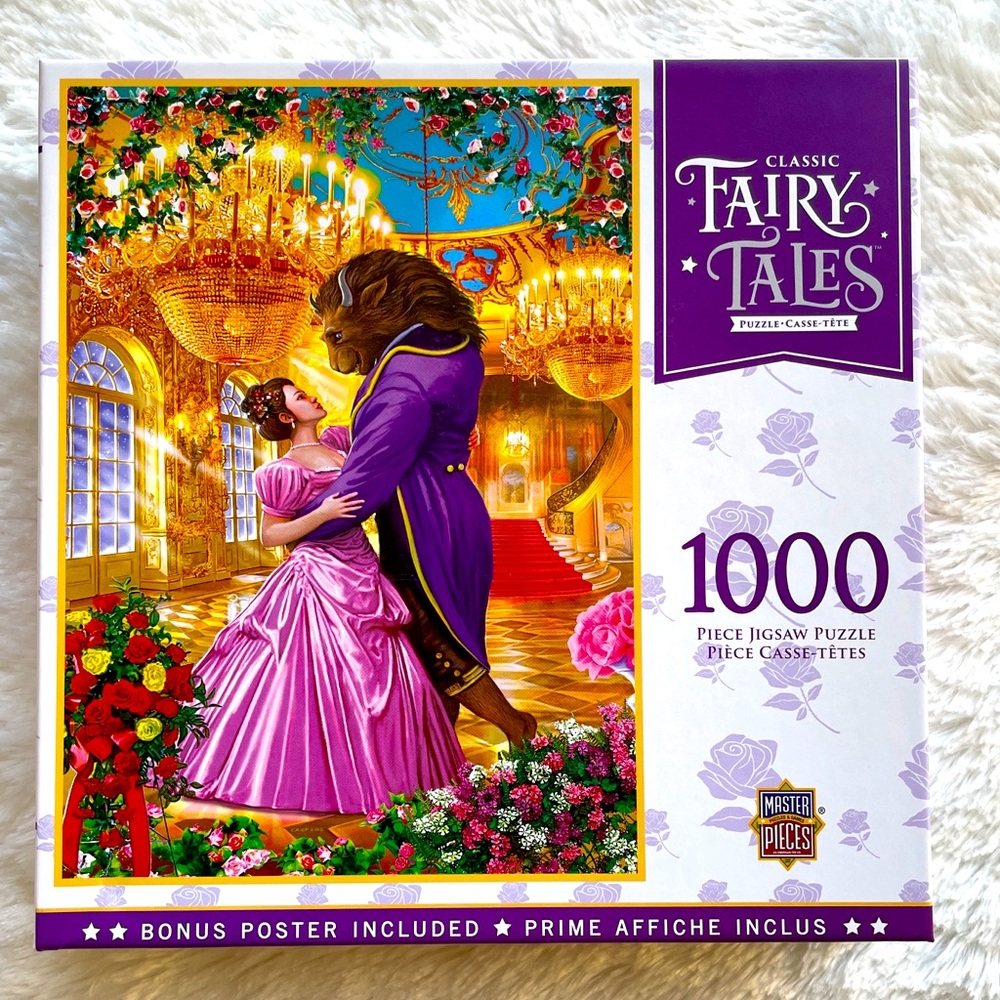 BEAUTY & THE BEAST PUZZLE FAIRYTALES 1000 PIECES WITH POSTER NEW GREAT G…